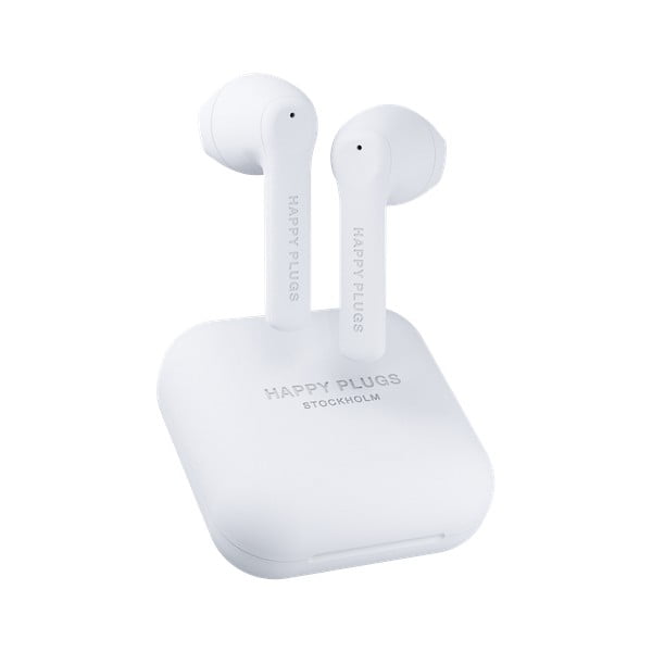 Bijele bežične slušalice Happy Plugs Air 1 Go