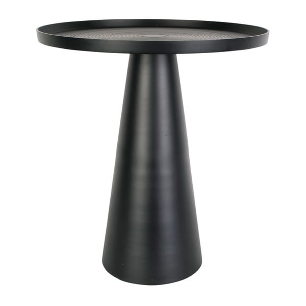 Crni metalni pomoćni stolić Leitmotiv Force, visina 48,5 cm