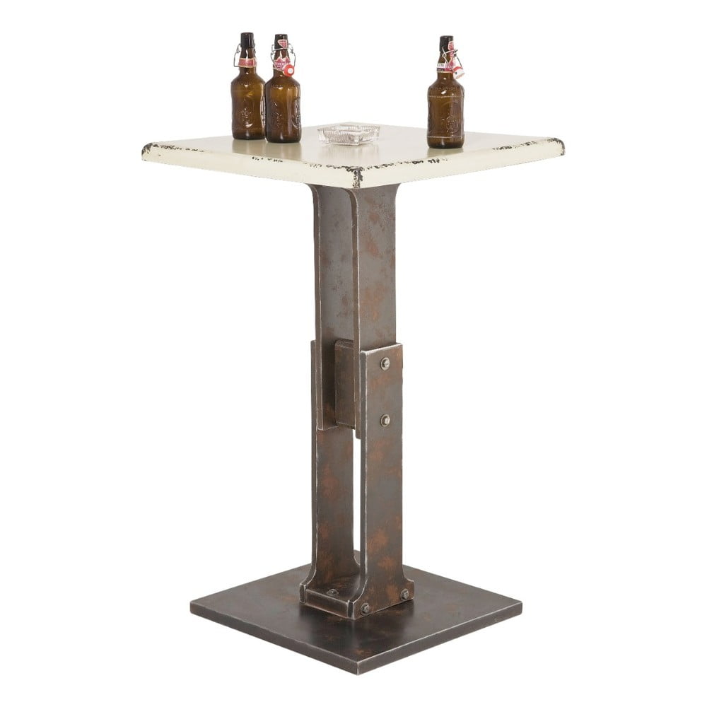 Barski stol s bijelom pločom Kare Design Key, 65 x 65 cm