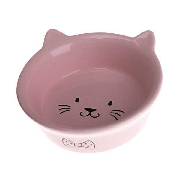 Ružičasta keramička posuda za hranu za mačke Dakls, ø 14 cm