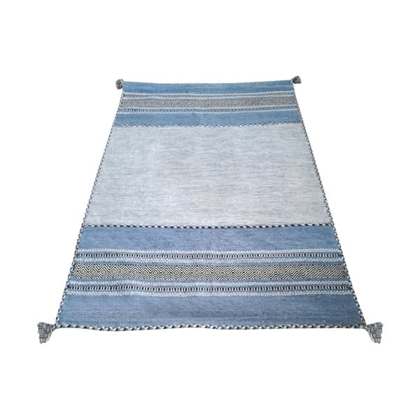 Plavo-sivi pamučni tepih Webtappeti Antique Kilim, 120 x 180 cm