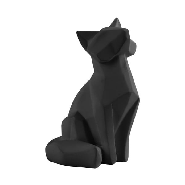Matirana crna skulptura PT LIVING Origami Fox, visina 15 cm