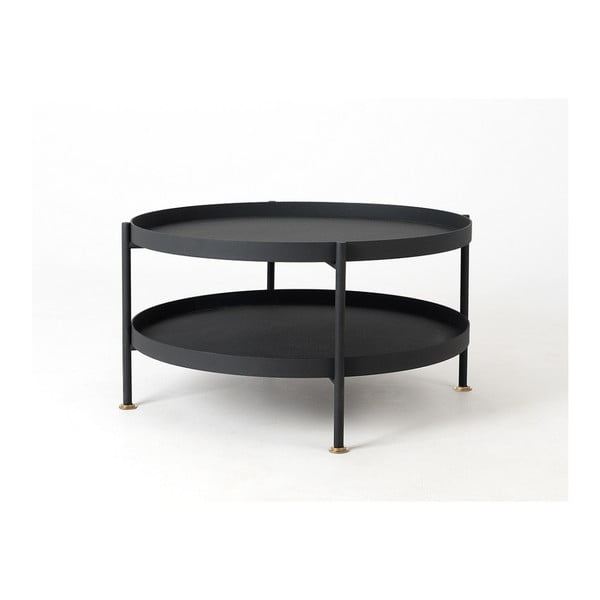 Crni stolić Custom Form Hanna, ⌀ 60 cm