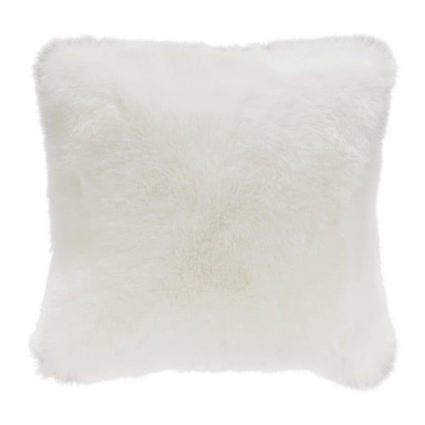 Bijeli jastuk od umjetnog krzna Mint Rugs Soft, 43 x 43 cm