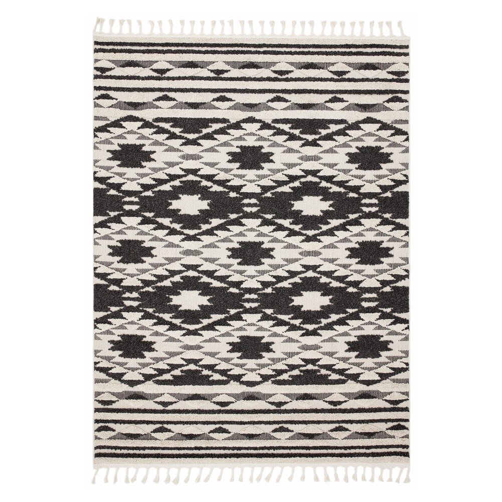 Crno bijeli tepih Asiatic Carpets Taza, 120 x 170 cm