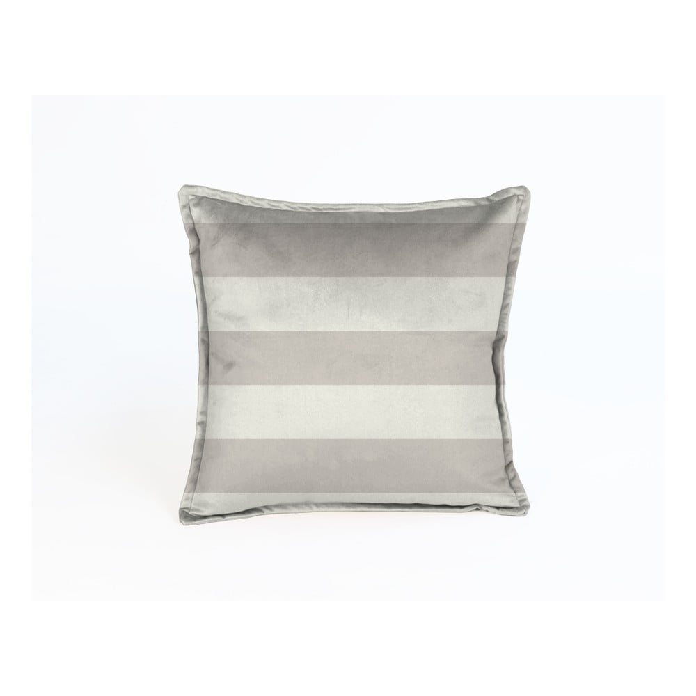 Bež dekorativna jastučnica Velvet Atelier Stripes, 45 x 45 cm