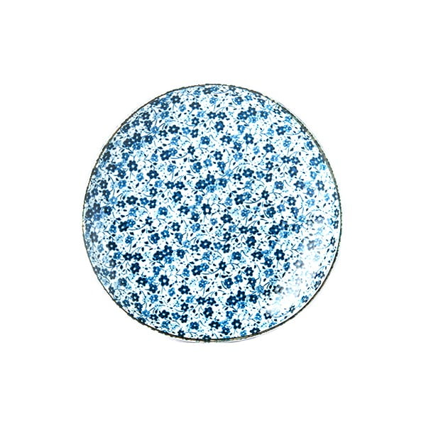 Plavo-bijeli keramički tanjur MIJ Daisy, Ø 19 cm