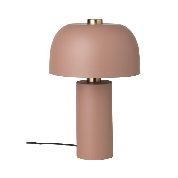 Ružičasta stolna lampa Cozy living Lulu, visina 37 cm