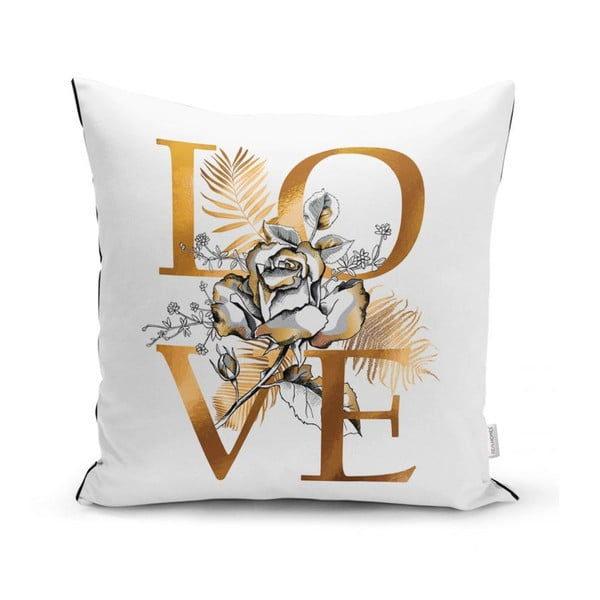 Jastučnica Minimalist Cushion Covers Golden Love Sign, 45 x 45 cm