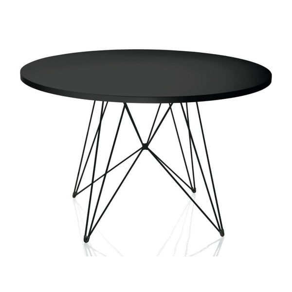 Crni blagovaonski stol Magis Bella, ø 120 cm