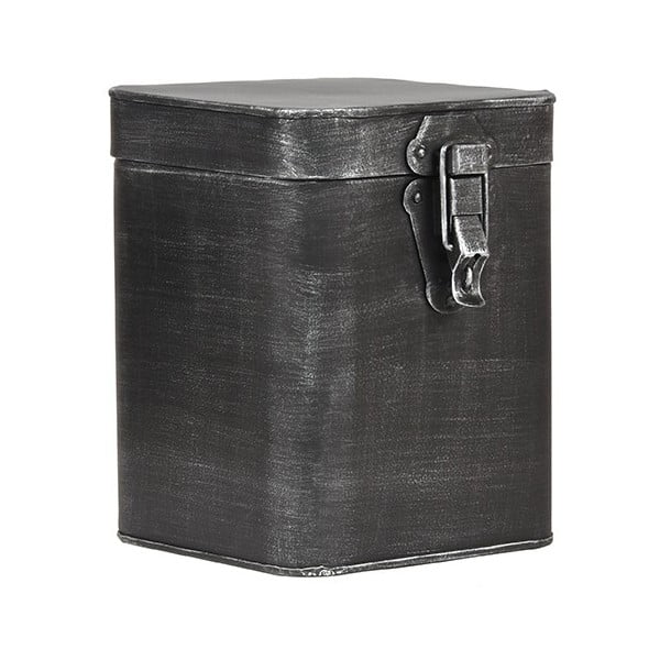 Crna metalna kutija za pohranu LABEL51, visina 18,5 cm