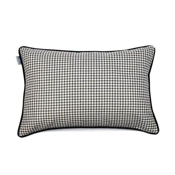 Crno-bijela jastučnica WeLoveBeds Check, 40 x 60 cm