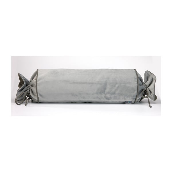 Siva jastučnica WeLoveBeds Silver Candy, ⌀ 20 x 58 cm
