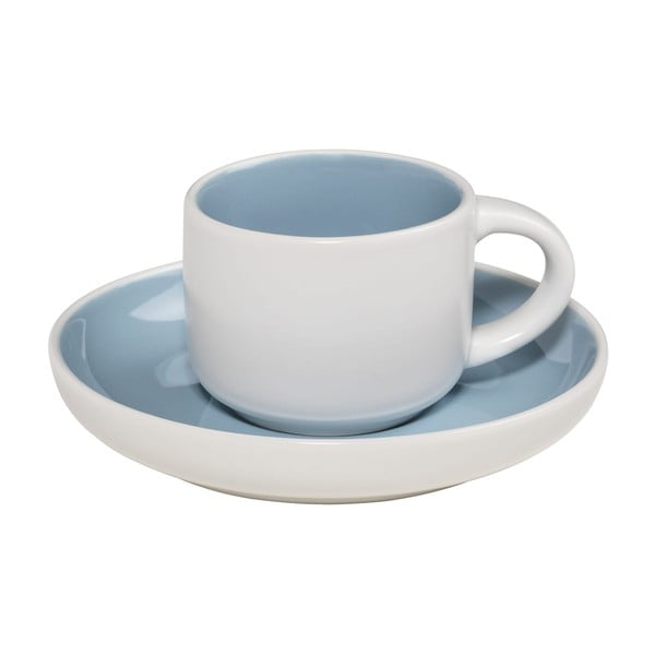 Plavo-bijela porculanska šalica za espresso s tanjurićem Maxwell & Williams Tint, 100 ml