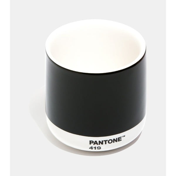 Crna keramička termo šalica Pantone Cortado, 175 ml