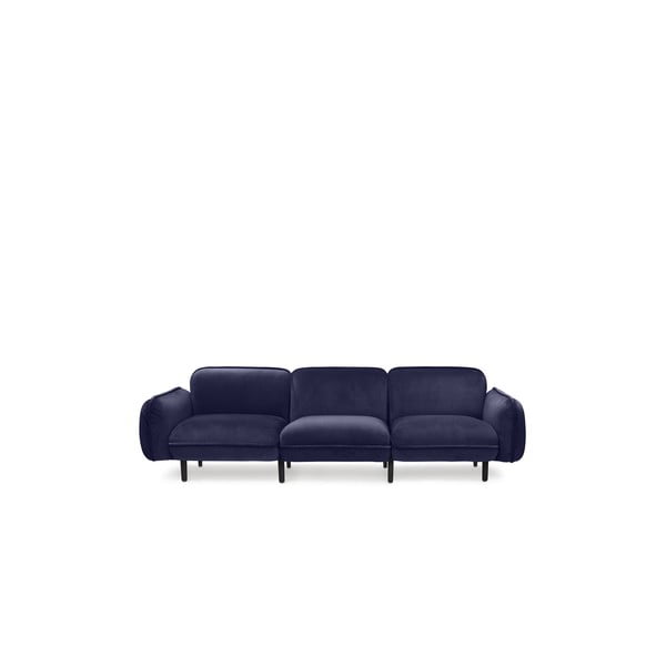 Plava baršunasta sofa EMKO Bean