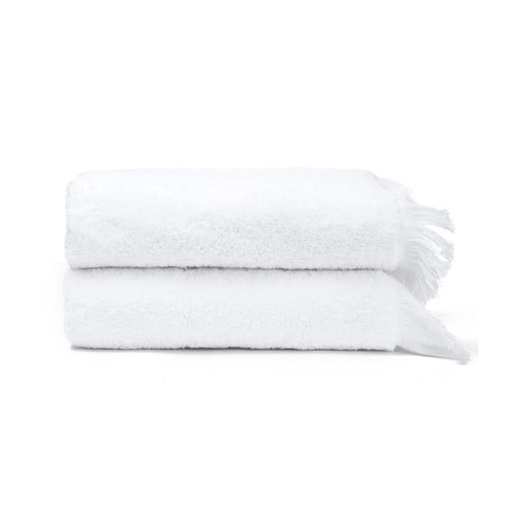 Set s 2 bijela ručnika od 100% pamuka Bonami Selection, 50 x 90 cm