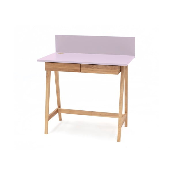Rozi radni stol s podnožjem od jasena Ragaba Luka, duljina 85 cm