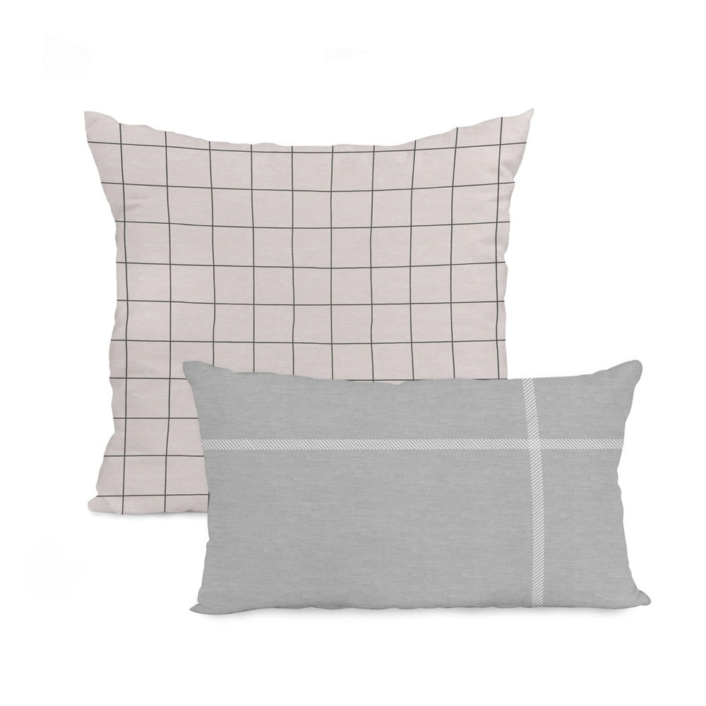 Set 2 pamučne jastučnice Blanc Tartan