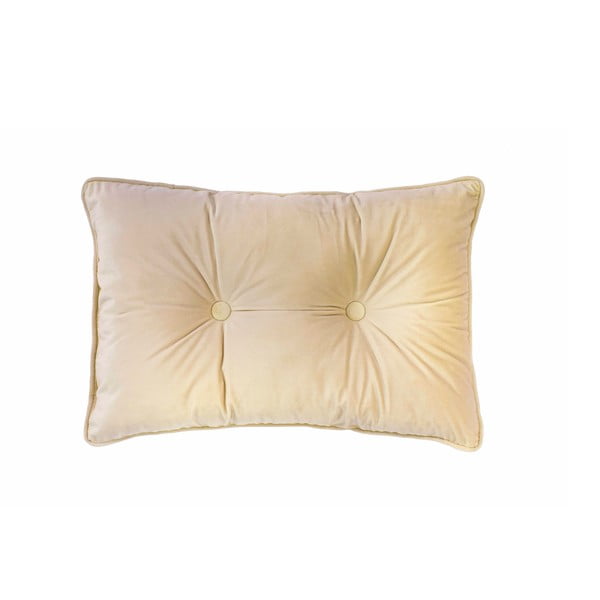 Krem-bijeli jastuk Tiseco Home Studio Velvet Button, 40 x 60 cm