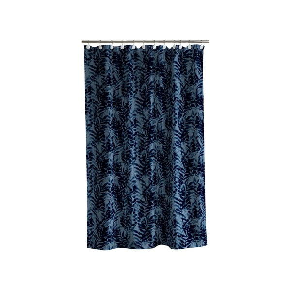 Plavi tuš zavjesa Södahl lišće, 180 x 200 cm