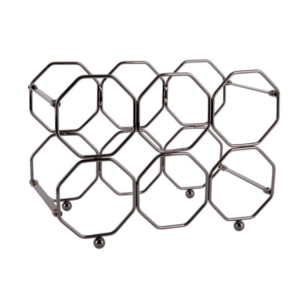 Sivi metalni stalak za vino na sklapanje PT LIVING Honeycomb