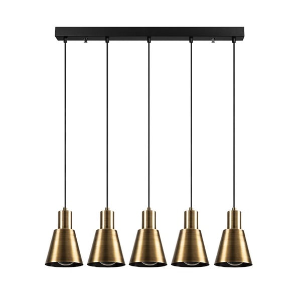 Viseća svjetiljka za 5 žarulja u zlatnoj boji Opviq lights Kem Tube