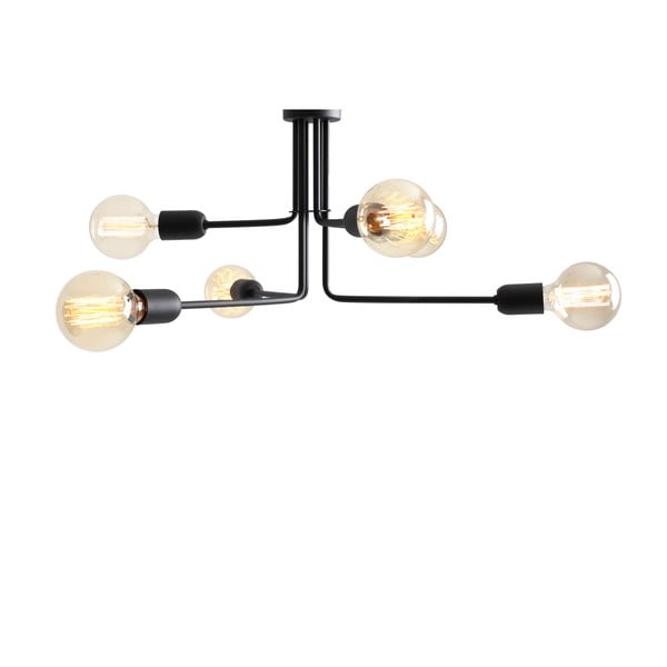Crna viseća svjetiljka sa 6 žarulja Custom Form Vanwerk