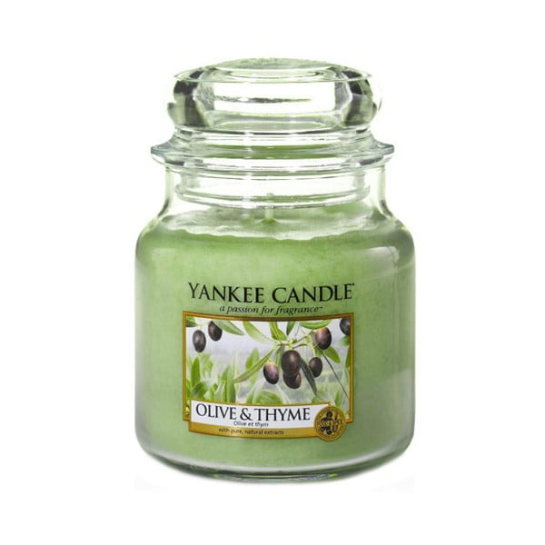 Mirisna svijeća Yankee Candle Masline i Tamjan, vrijeme gorenja 65 - 90 sati
