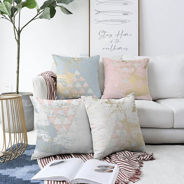 Set od 4 ukrasne jastučnice Minimalist Cushion Covers Spring Vibes, 55 x 55 cm