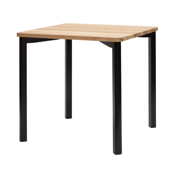 Crni stol za blagovaonicu sa zaobljenim nogama Ragaba Trivento, 80 x 80 cm