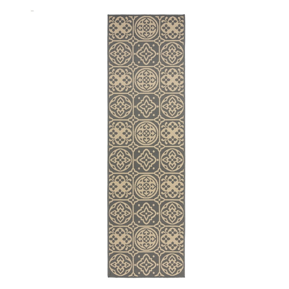 Siva vanjska staza Flair Rugs Tile, 66 x 230 cm