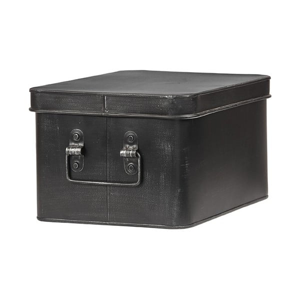 Crna metalna kutija za pohranu LABEL51 Media, širina 27 cm
