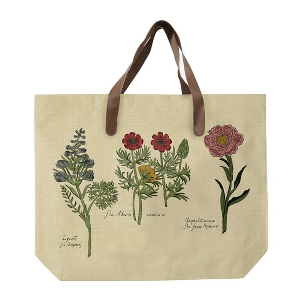 Platnena torba s ručkom imitacija kože Surdic Flowers