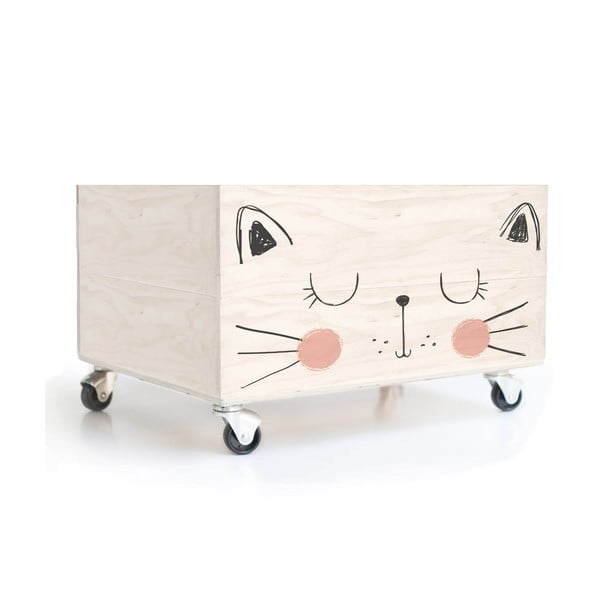 Drvena kutija na kotačima Little Nice Things Cat