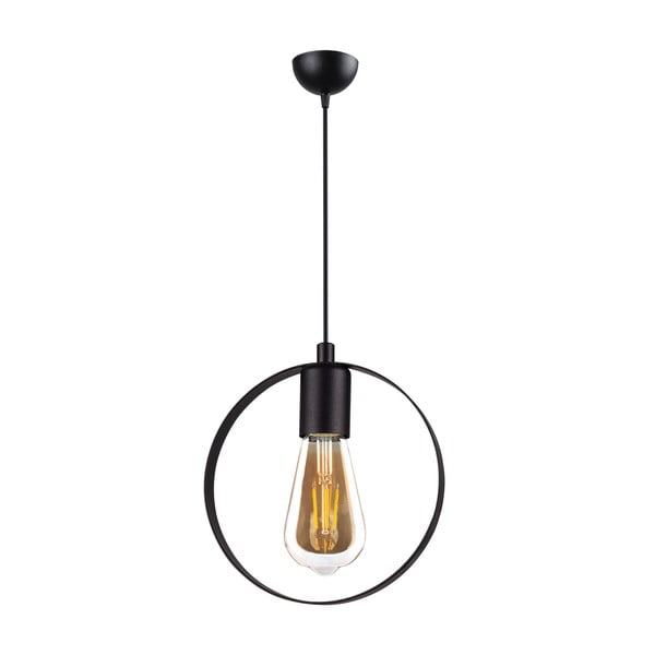 Crna viseća svjetiljka Squid Lighting Circle, visina 113 cm