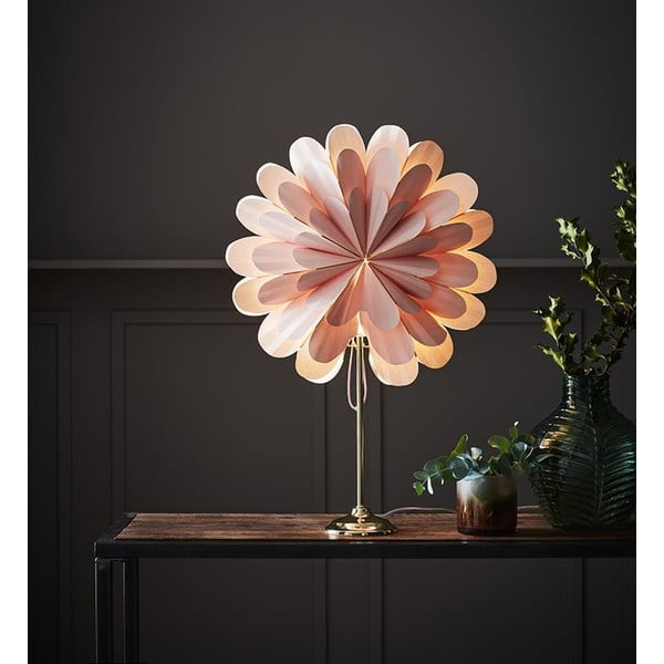 Růžová světelná dekorace Markslöjd Marigold, výška 68 cm