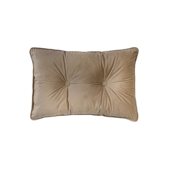 Svjetlosmeđi jastuk Tiseco Home Studio Velvet Button, 40 x 60 cm
