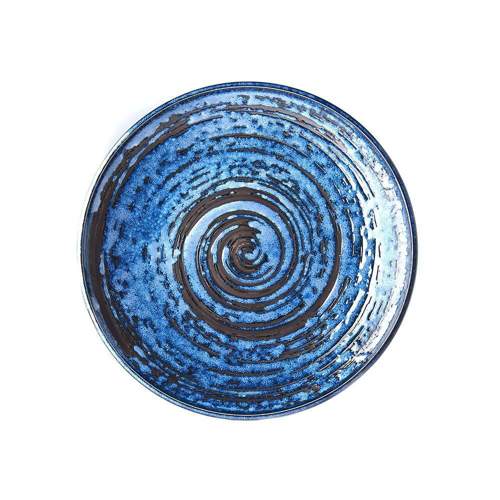 Plavi keramički tanjur MIJ Copper Swirl, ø 25 cm