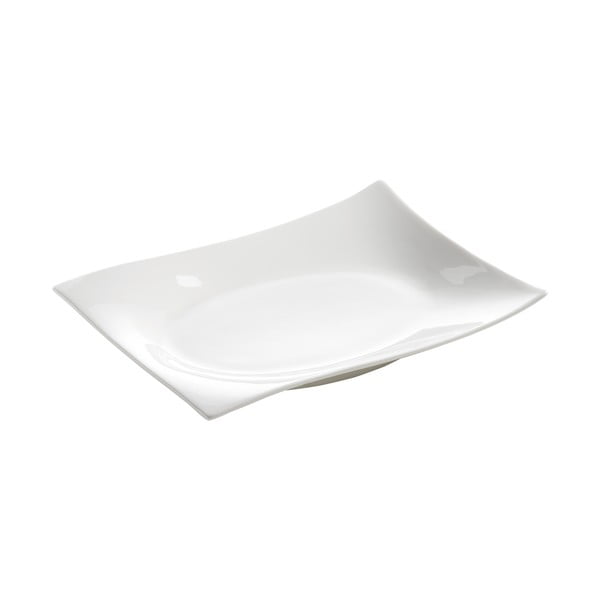 Bijeli porculanski tanjur Maxwell & Williams Motion, 20,5 x 15 cm