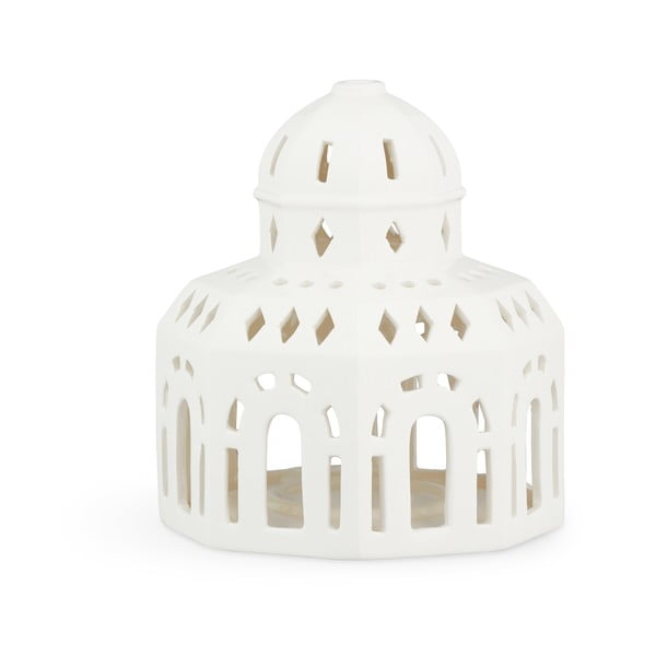 Bijeli keramički božićni svijećnjak Kähler Design Lighthouse, ø 12 cm