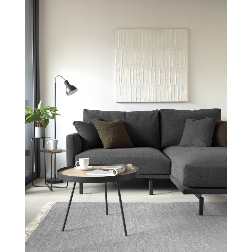 Crni metalni pomoćni stolić Kave Home Vidalita