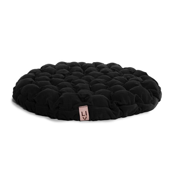 Crni jastuk za sjedenje sa masažnim kuglicama Linda Vrňáková Bloom, ø 75 cm