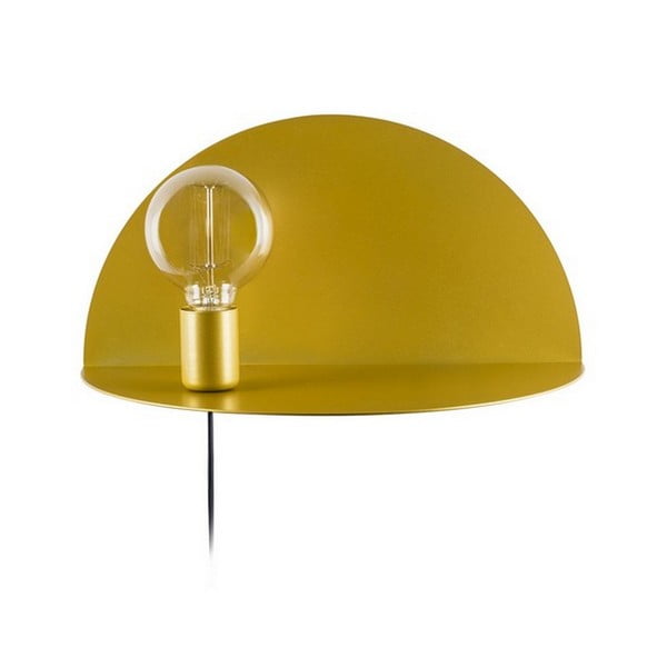 Zidna lampa s policom u zlatnoj boji Homemania Decor Shelfie, dužine 20 cm