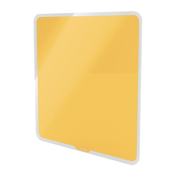 Žuta magnetna staklena ploča za zid Leitz Cosy, 45 x 45 cm