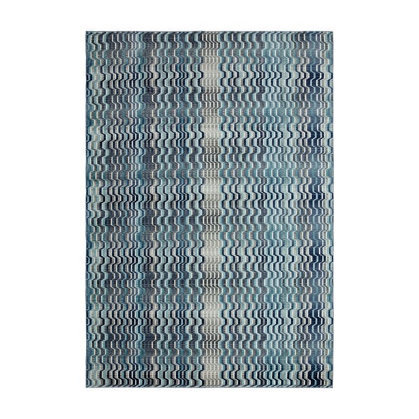 Plavi tepih azbitski tepisi val, 120 x 170 cm
