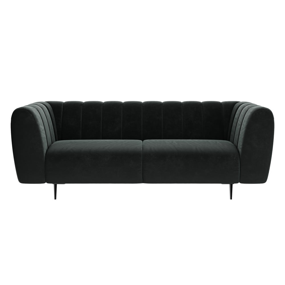 Tamno sivi baršunasti kauč Ghado Shel, 210 cm