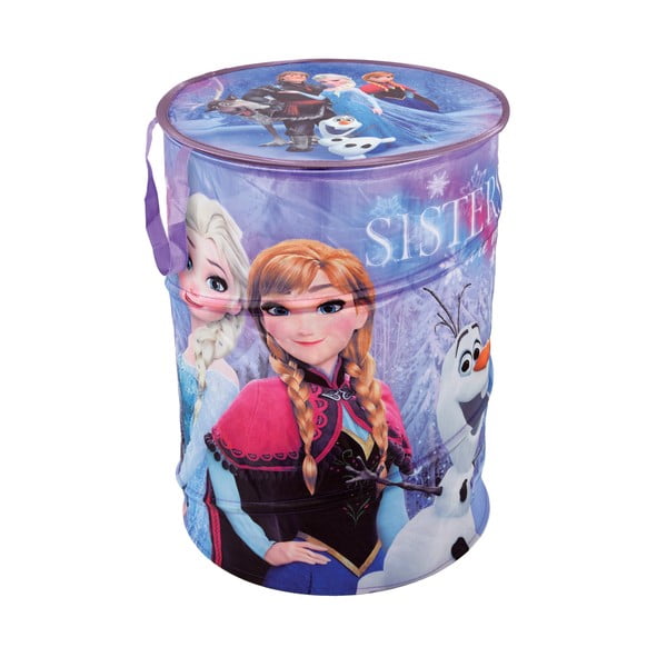 Tekstilna košara za odlaganje s poklopcem Domopak Frozen, visina 50 cm