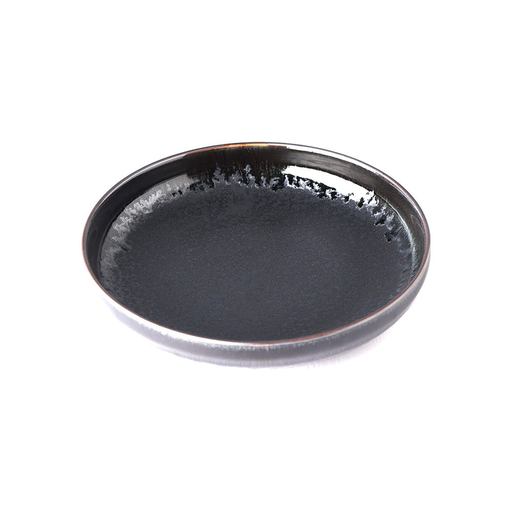 Crni keramički tanjur s podignutim rubom MIJ Matt, ø 22 cm
