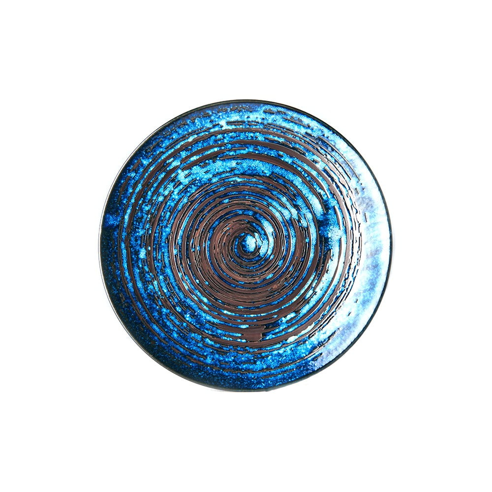 Plavi keramički tanjur MIJ Copper Swirl, ø 29 cm